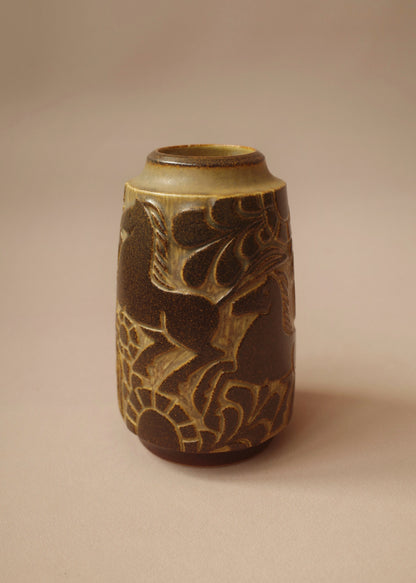 Year of the Horse Relief Vase