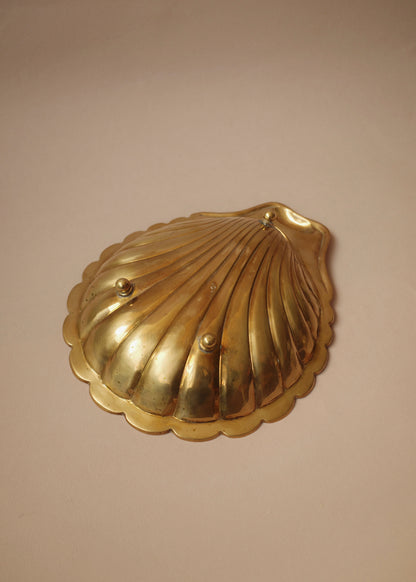 Shoreline Brass: Large Seashell Bowl