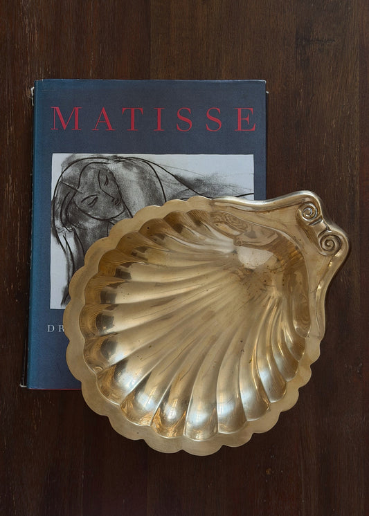 Shoreline Brass: Large Seashell Bowl