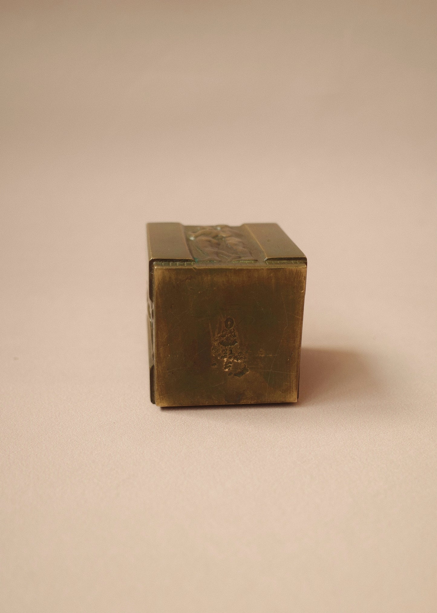 Echo Study: Square Patinated Bronze Vase