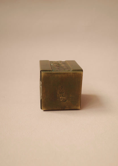 Echo Study: Square Patinated Bronze Vase